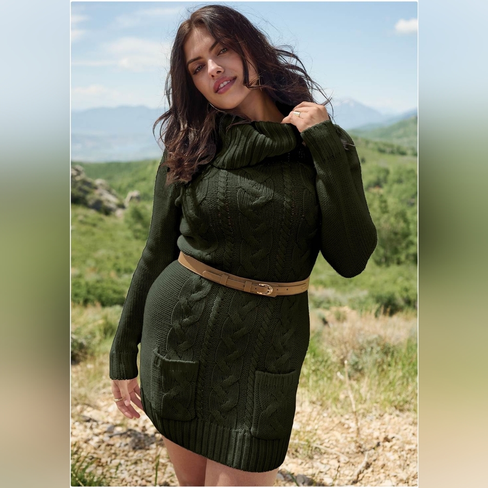NEW cowl neck sweater dress